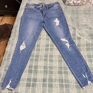 Universal Thread Light Blue Distressed Skinny Jeans